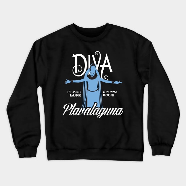 Diva Plavalaguna Crewneck Sweatshirt by MindsparkCreative